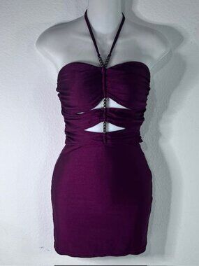 Fashion Nova Bodycon Dress – Size XS – Wine Red